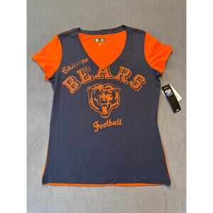 Chicago Bears NFL Apparel NWT Women’s Short Sleeve V-Neck Size Med Sleeve